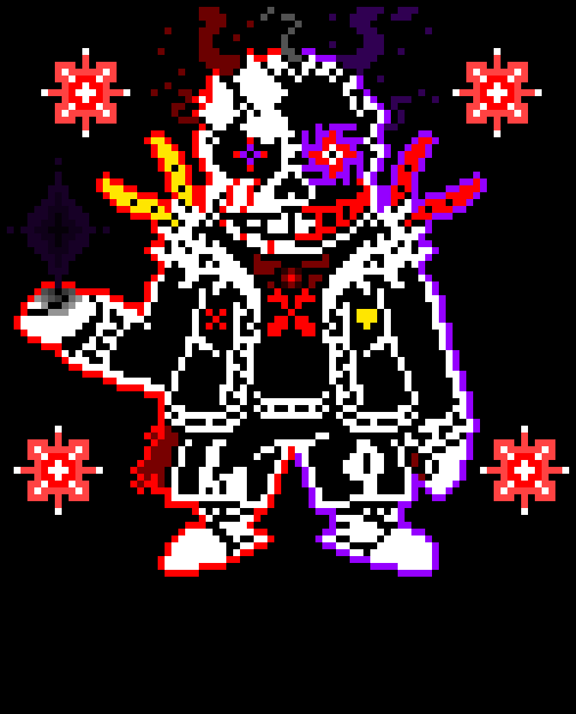 [1adffc] If this sans become mad enough you would probably be able to see all my oc's face including the non undertale one ... or even some parts of their body