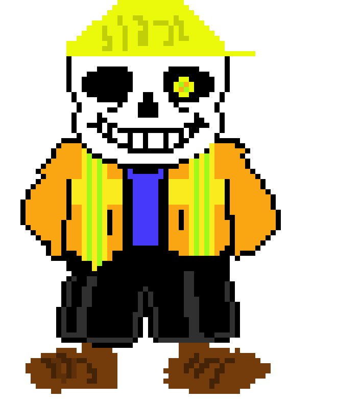 [7fb646] construction sans with glowing eye