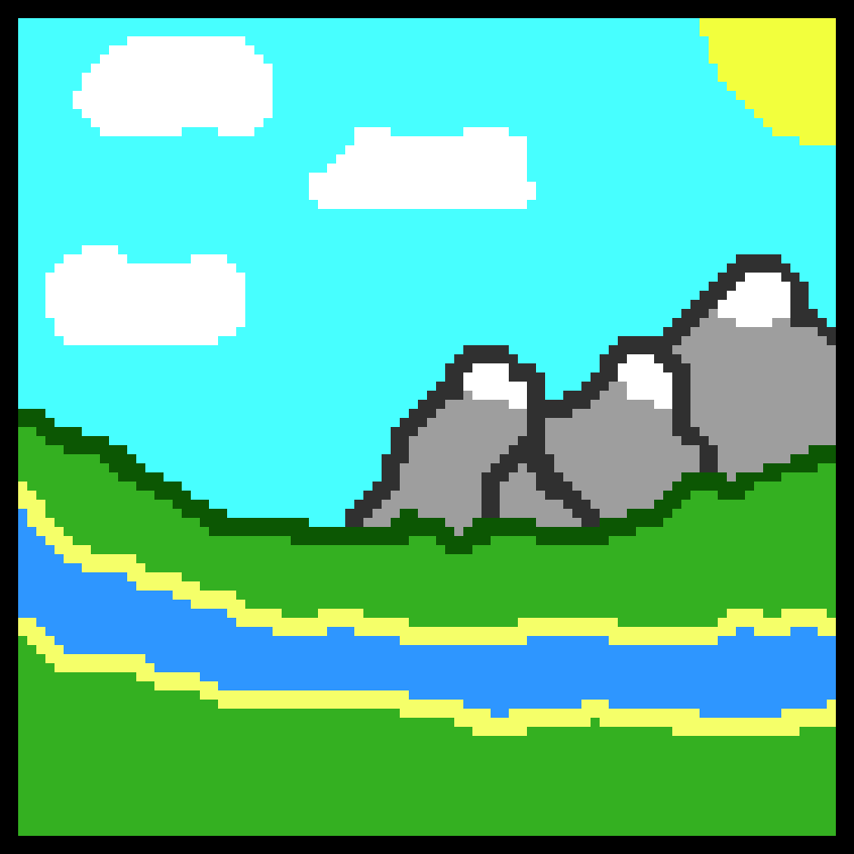 [ddc1ef] Pixel Mountain Veiw