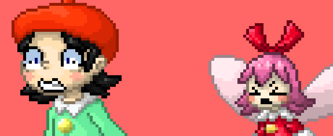 [777455] Adeleine: AH! WHAT THE-! || Ribbon: They're targetting us--! AH-!