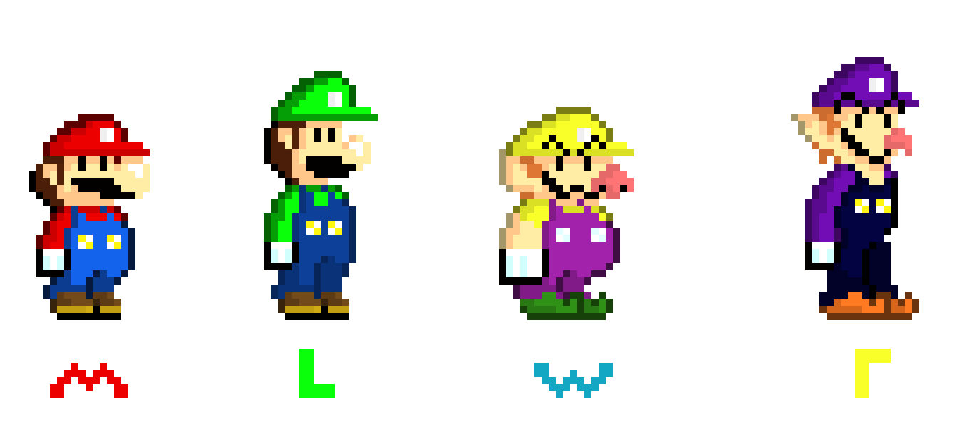 [17dcd7] Mario, Luigi, Wario, and Waluigi