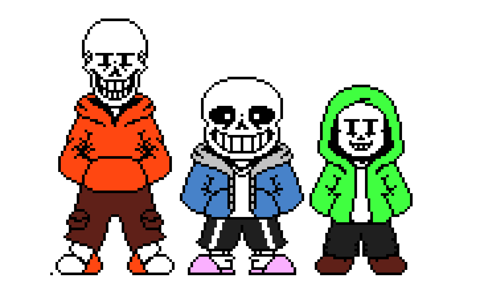 Bad Time Trio Sans Papyrus and Chara