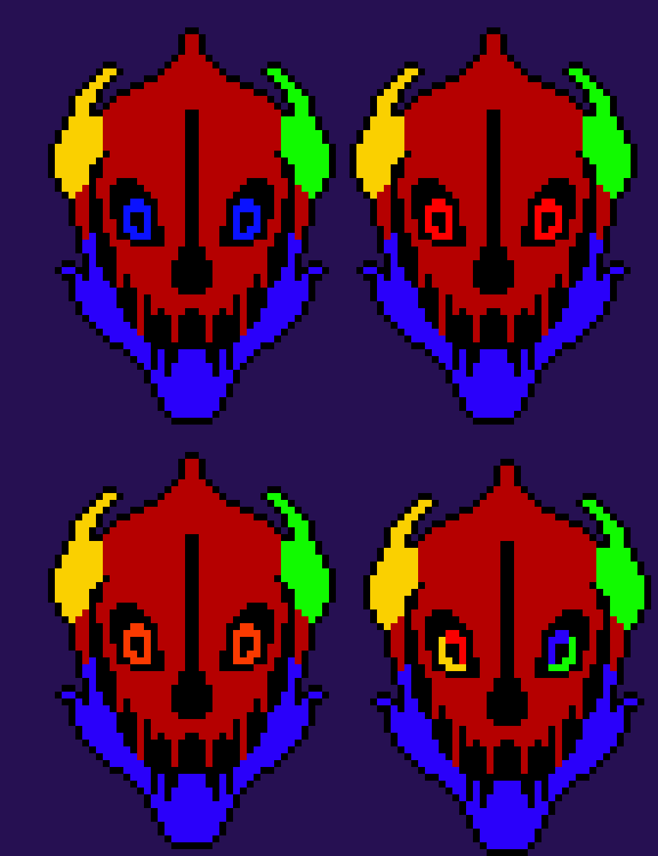 [d959ff] i did 4... regular, orange, blue, RED