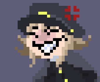 [777455] Wish I knew a curse right about now. Forgive me about the cursing though. (I'm not going to get the better of this. (I wont slice him up.) I'll remain... pacifist.)