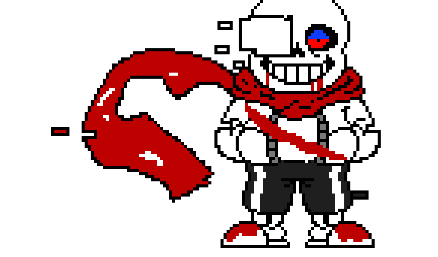 did you not here i CAN'T DIE tp next to robot punches robot went gaster blaster