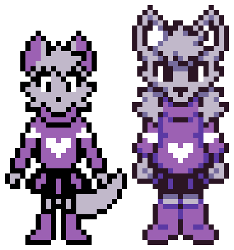[e1bba7] Undertale spritework vs. Undertale Yellow spritework be like: