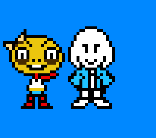 spintale Monster Kid and Asriel