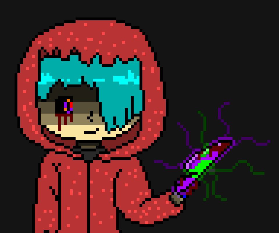 -kills the monster and then just stands near-