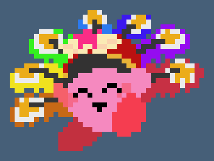 [d6f3f5] *Kirby went around adeliene and ribbon, circling them and kept throwing confetti everywhere*