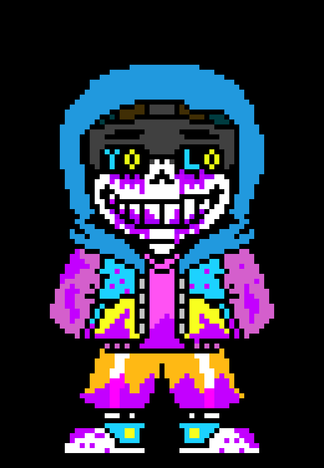 [d46952] dustfresh sans sends rainbow gaster blaster's