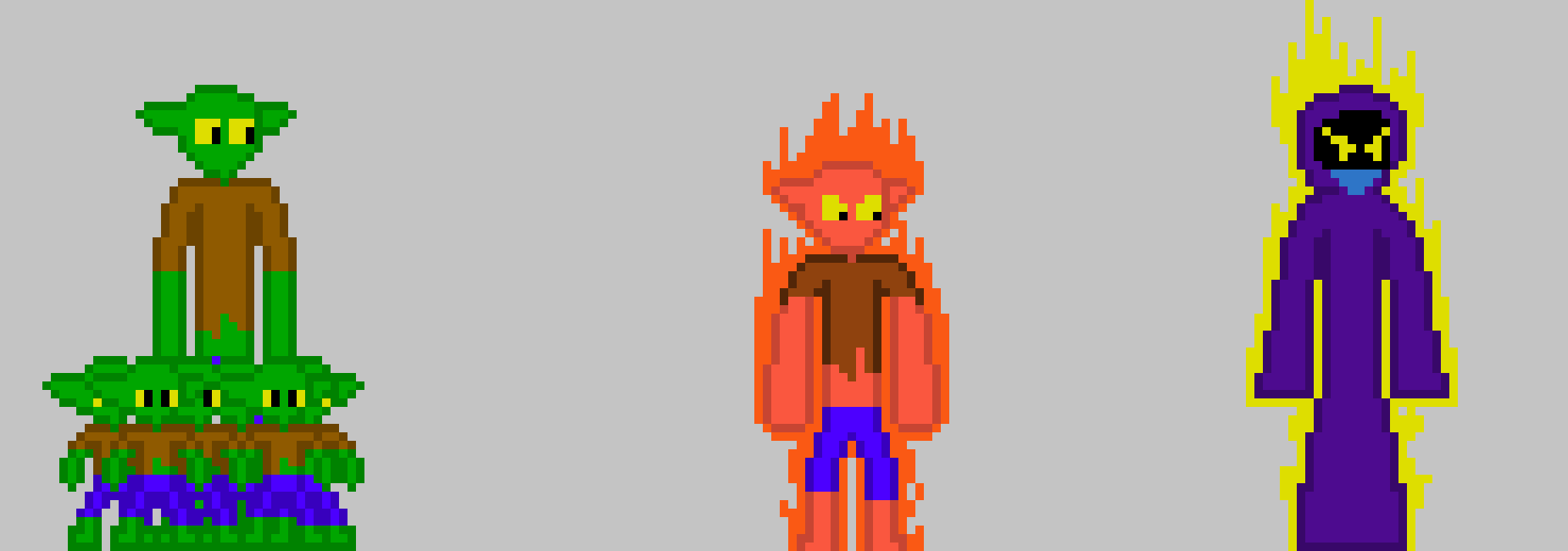 blue goblin boss: Giant Mage. -Ez