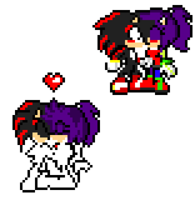 Shadstal kiss (Shadow x my oc crystal) ^u^