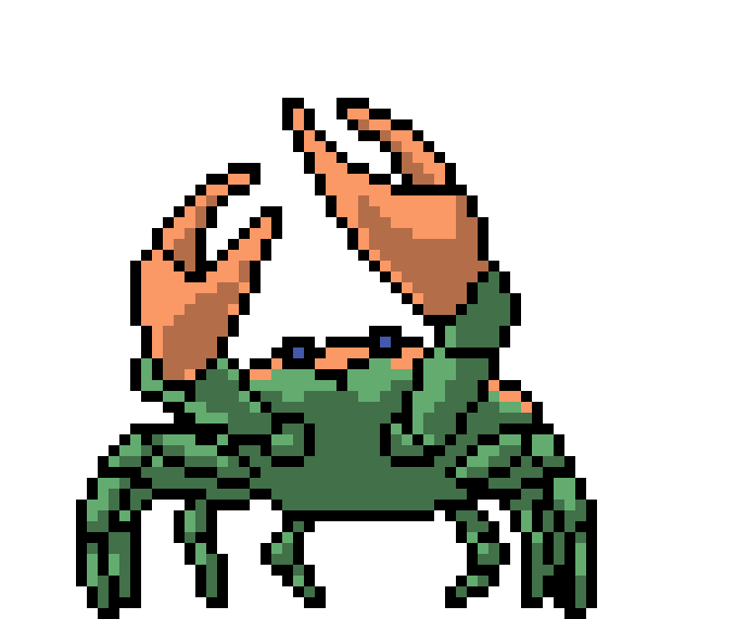 *a small crab walks up to you*
