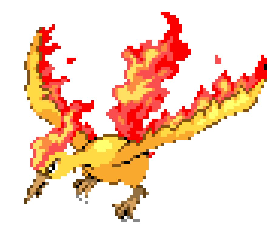[9664c4] Moltres Pixel Art