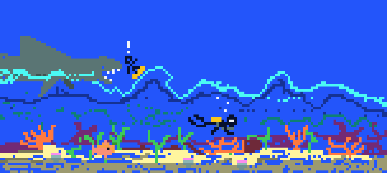 sharks and surfers and divers, oh my!