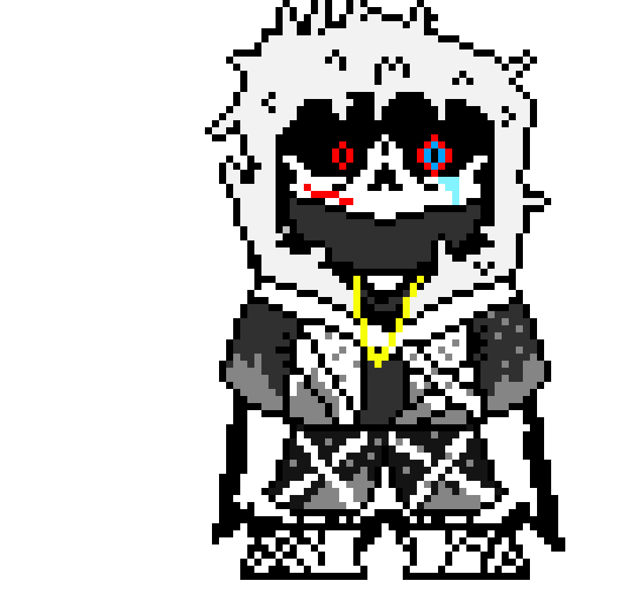 [d46952] X-dust sans grabs huge knife throws it at ink I hate you ink