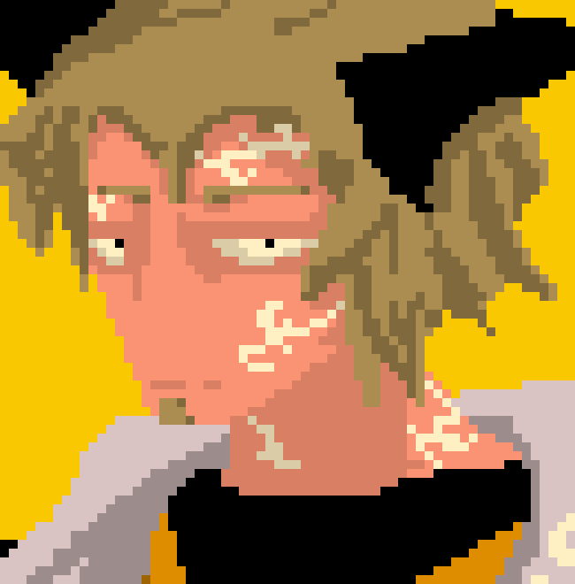 [cd9f47] Actually... you're not wrong, he's the only one out of the bunch to have a warm hue rather than flat colors or a cool hue