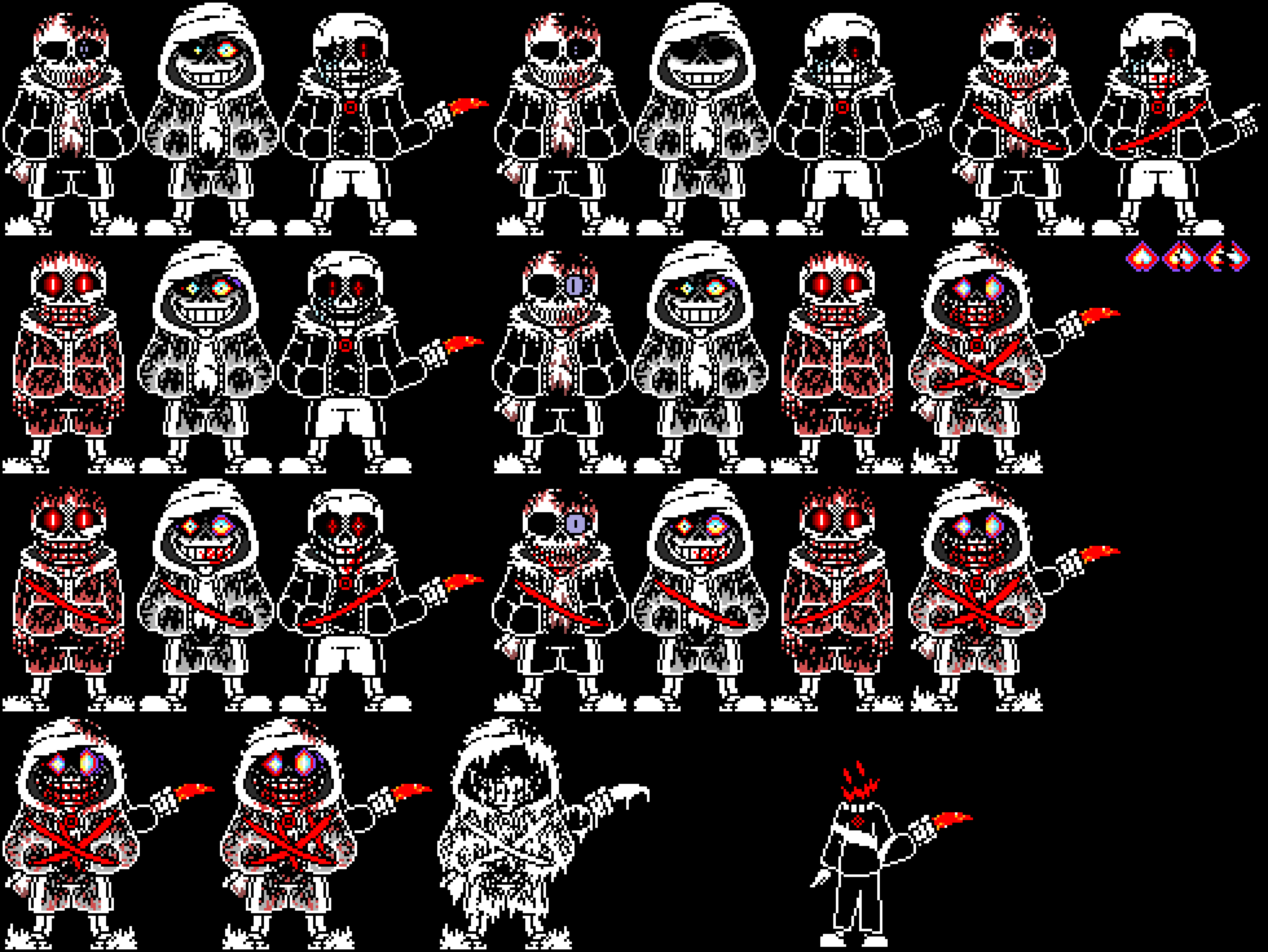 Ok so.. I have, Eku, mildly helping with this..... Really only with Chara, and then after the whole sprite sheet is done they can do... shading for it or something... So for now.... Uh..... Any opinions, since people have been spawned in?......