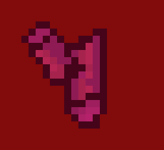 [f643a5] purple crytal in red background