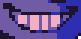 [39c7ed] for example what business do some parts of this smile have being shades of blue instead of the dark purple?? I have no idea but at least it looks like ik what I'm doing