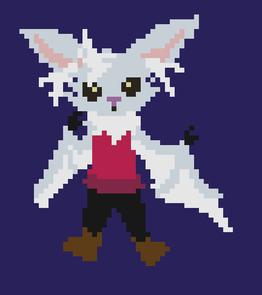 [777455] goggles for the proper design of this character, also the orange-ish color doesn't fit that well, but lemme try purple or blue