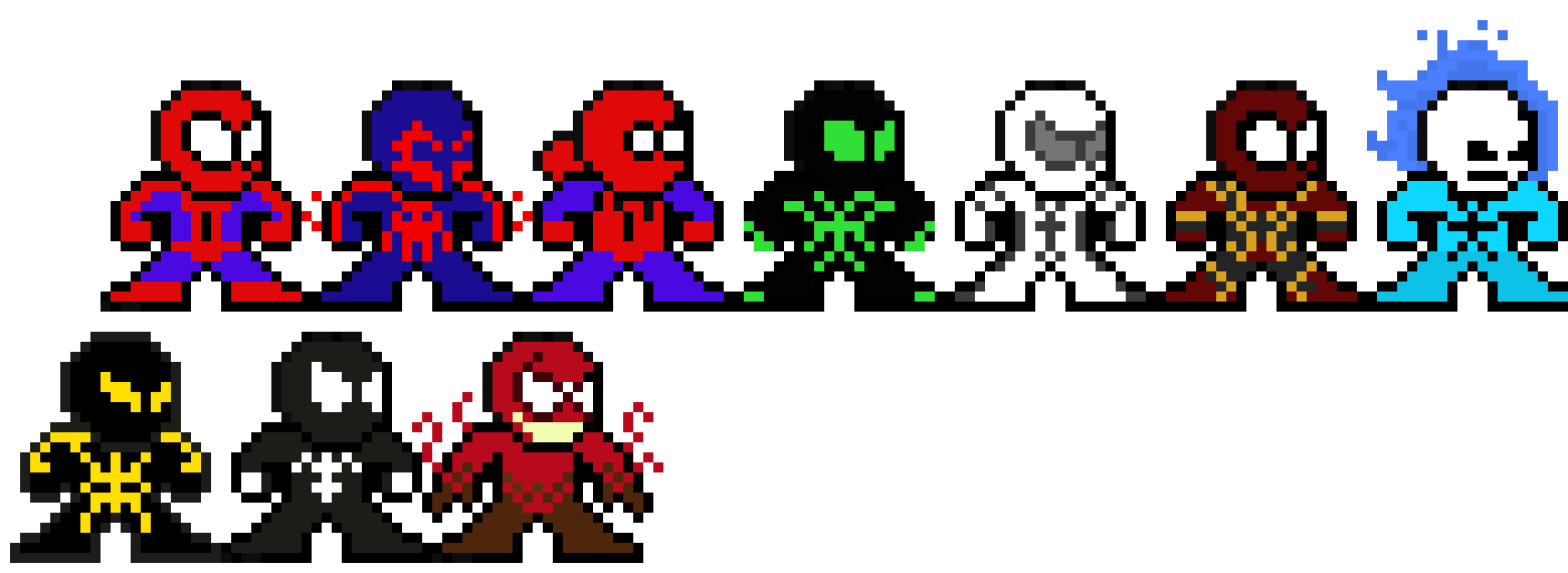 different spidermen