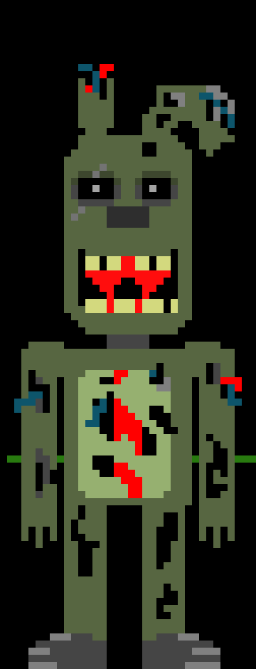 the camera cuts to static for 5 seconds and springtrap dissapears