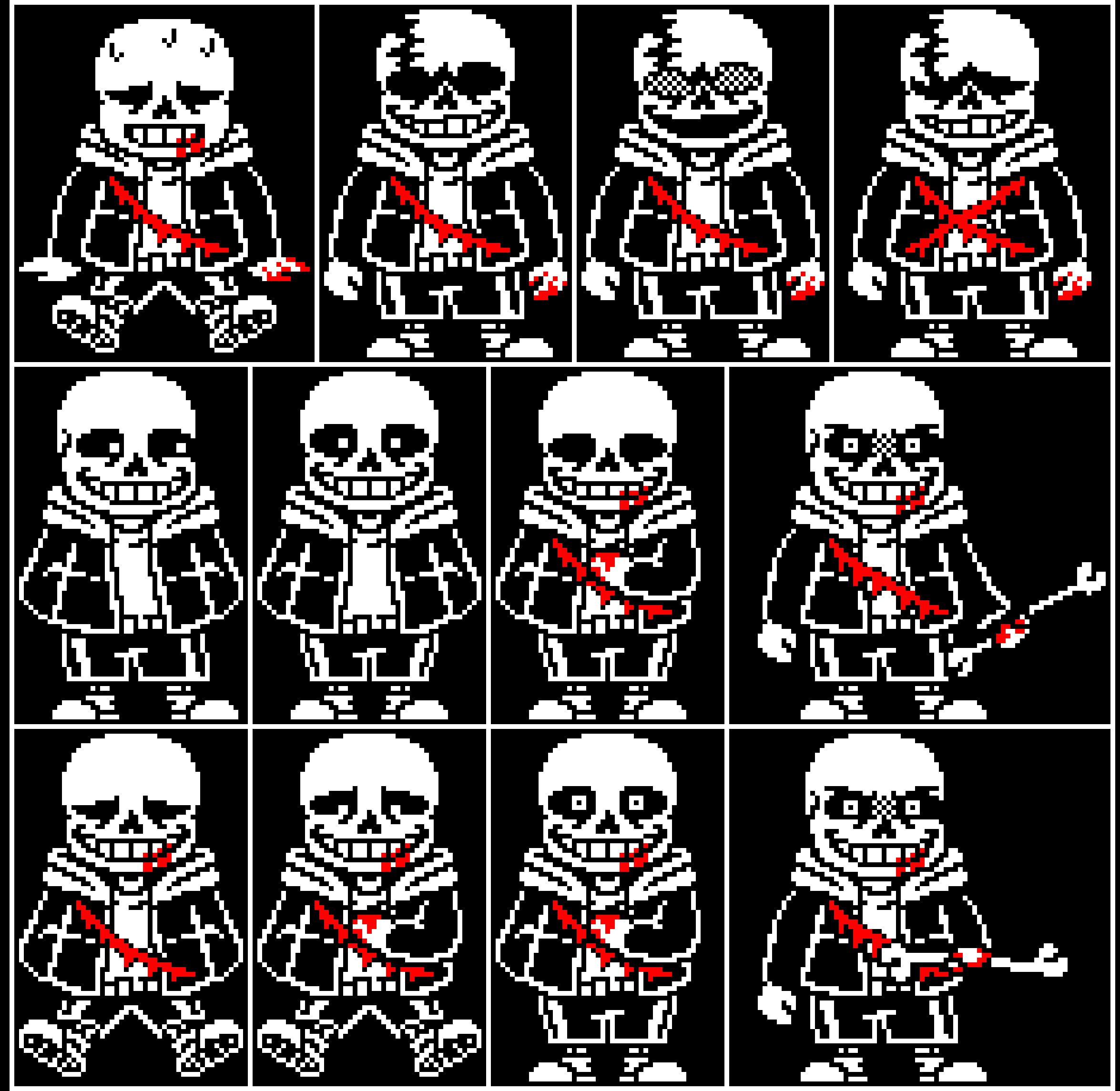 Undertale Last Breath Phase 3 , 1 and 2 from above to bottom - DST