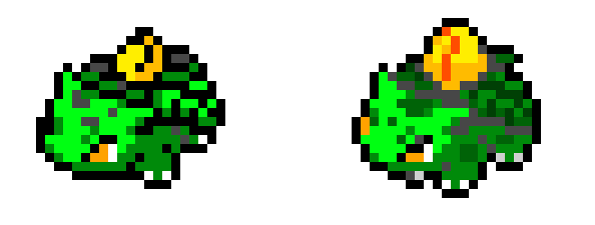 Evolution of pixel art Shiny Ivysaur