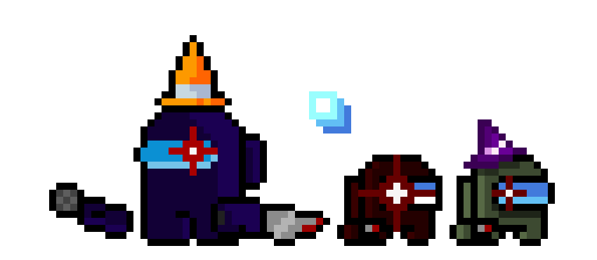 [920b69] Antiphonus "Anti" the Mahogany Impostor, Jack the Muted Olive Impostor (who Anti corrupted into joining him), and Vandal the Indigo Impostor - Among Us OCs in FNF Style