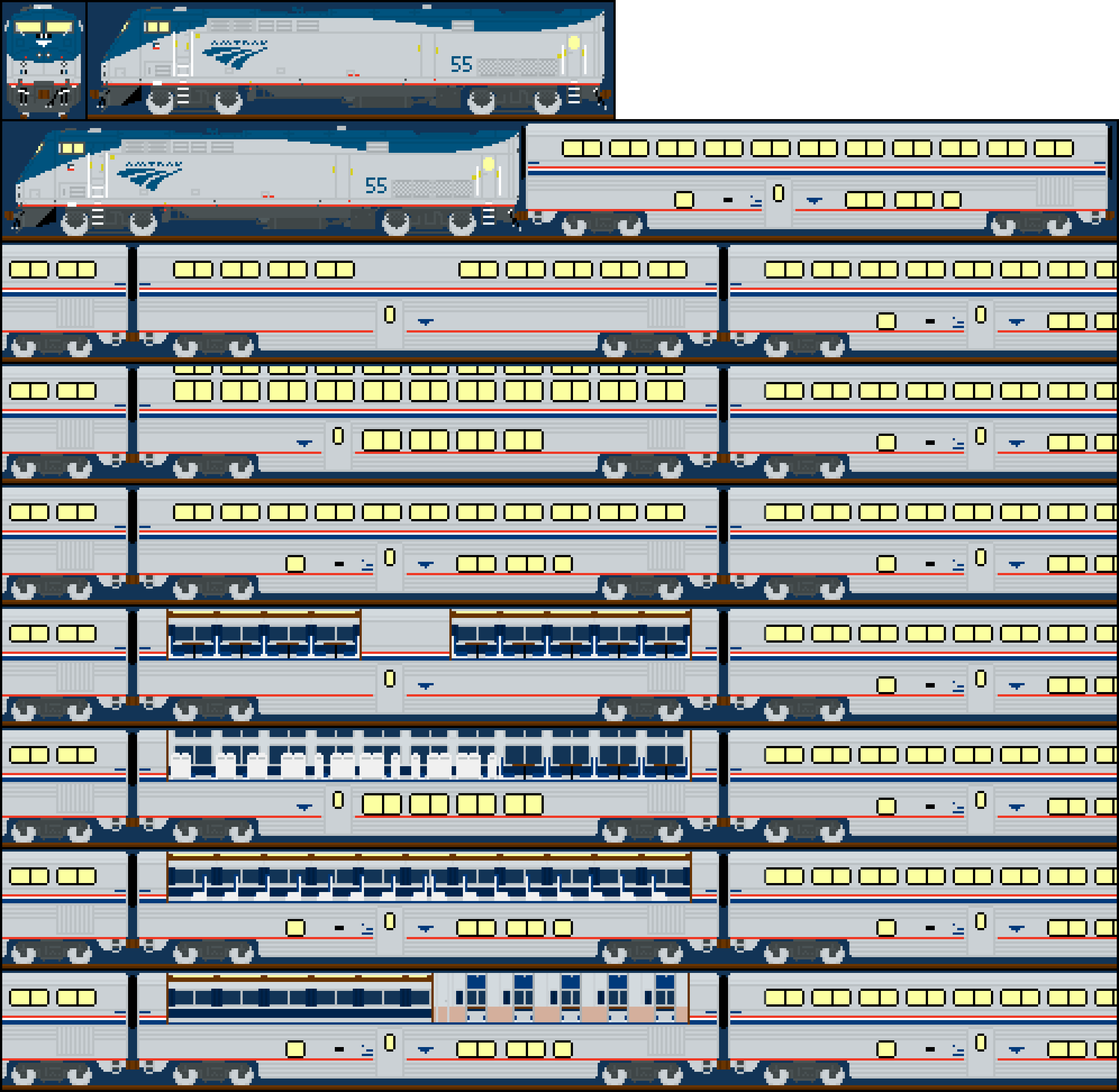 P42DC with Superliner Coaches [Phase V] (Interior!)