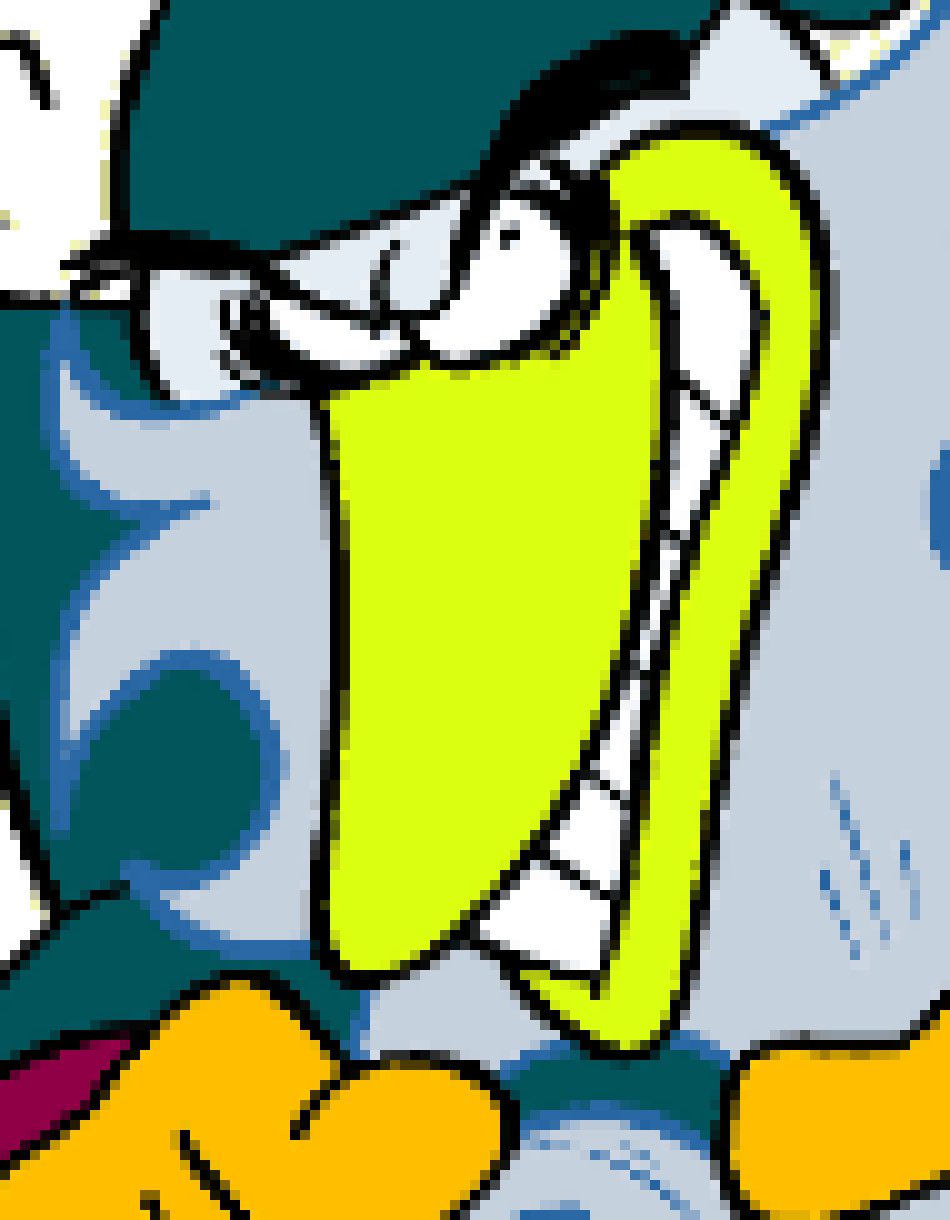 [4359d5] experimenting with drawing lizard-like characters or something