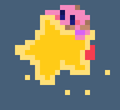 [5db1f5] *After the second press, kirby came flying by them on the warp star, both covered in dirt and seemingly hurt a bit*