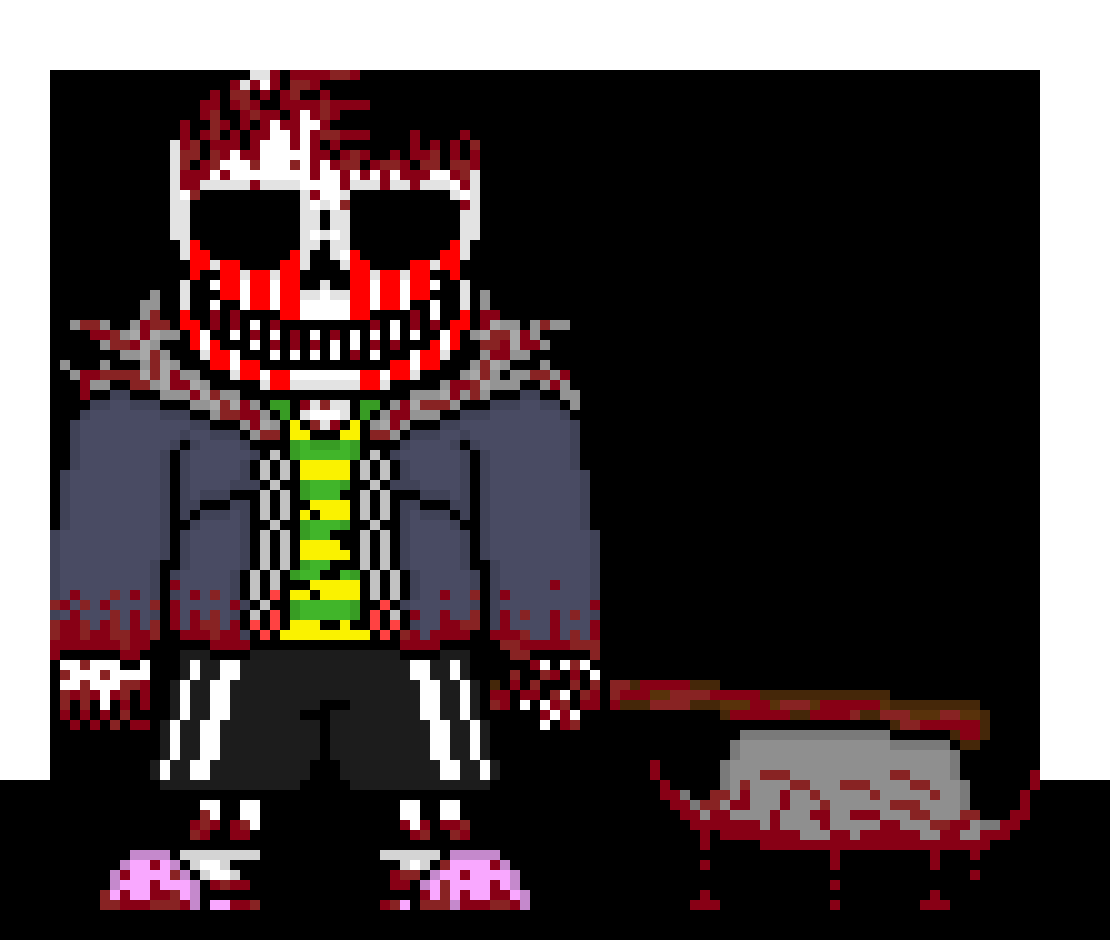 [02042d] *when he sees undyne, he remembers the horror times* YOU!! *slashs undyne at the neck*