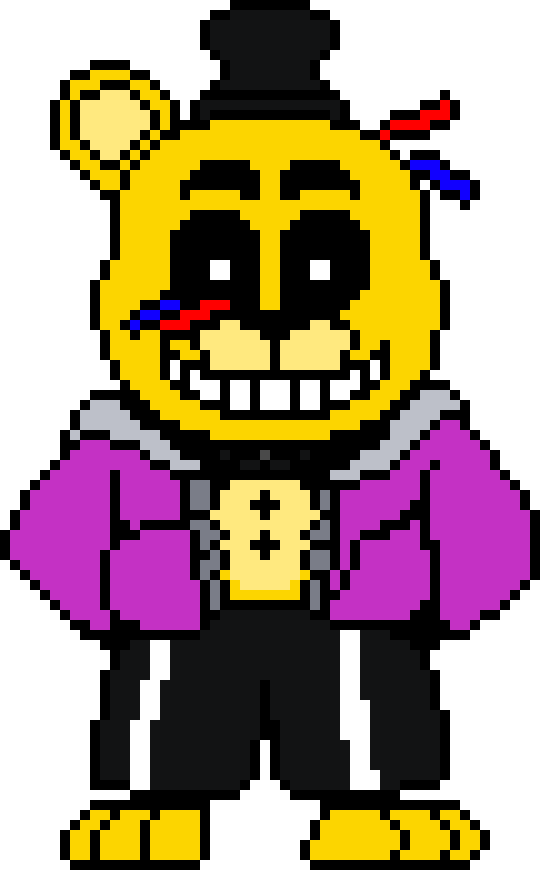 FNaF-Tale: Reboot Fredbear/Golden Freddy Battle Sprite.