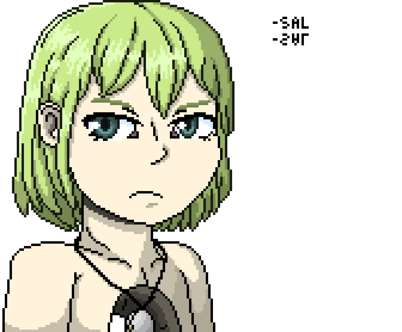 i got bored and edited my pixel art of Kaiba (Persona 5 style) and made him look annoyed, why i made him specifically annoyed? idk.