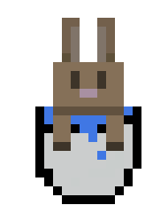 [b85052]  Minecraft rabbit in bucket