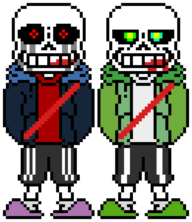 [d6b045] Both: *Summons Bones below frisks feet*