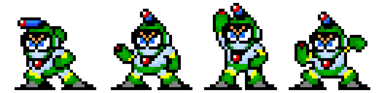 [6a1012] Bubble Man: NES Sprite WW Recolored