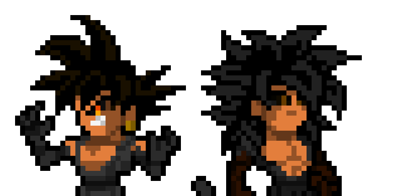 [6a79b9] Palette for Fenrix "Fen" Volkov (ft. Dragon Ball characters that are a part of his fighting style: Goku Black and SSJ4 Goku))