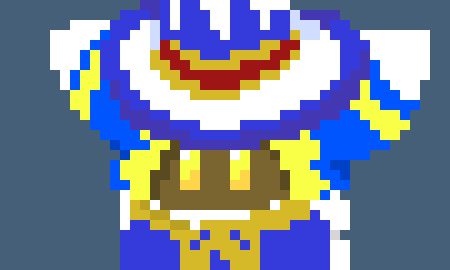 [f9b036] (not in rp) me working on magolor right now as the funny merry magoland design--