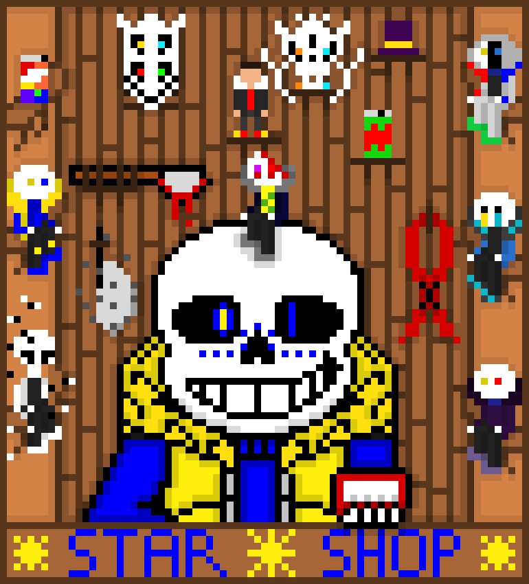 [b63bdb] oh well there's snacks or drinks, some healing items, a few weapons for sale, and cute items if you were looking to give someone a gift