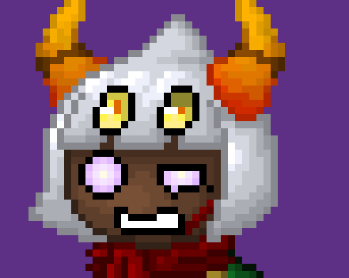 [777455] Yeah-- just- not expecting you to just appear like that-- (I really should tho-) *he took his hand off to see if he had been bleeding, and-- well-- he was.*