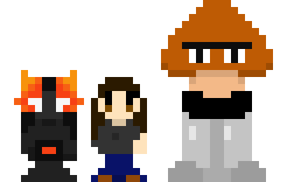 [d3c520] (( May need to fix the mouth on the left one, but it's pretty good. ))