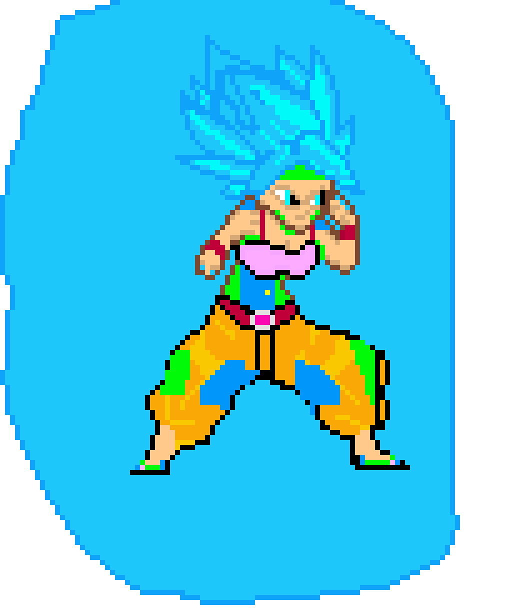 Caulifla Super Saiyan Goddess Blue/ Goddess Of Kindness T Spots V.1