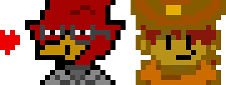 Deltarune: Darkness - Val Wulfenstein and Blake Wulfenstein the Humans, and Kardin the Canary (w/ slight changes to his sprite) Overworld Sprites for pre-Ch.1 Darkness Route