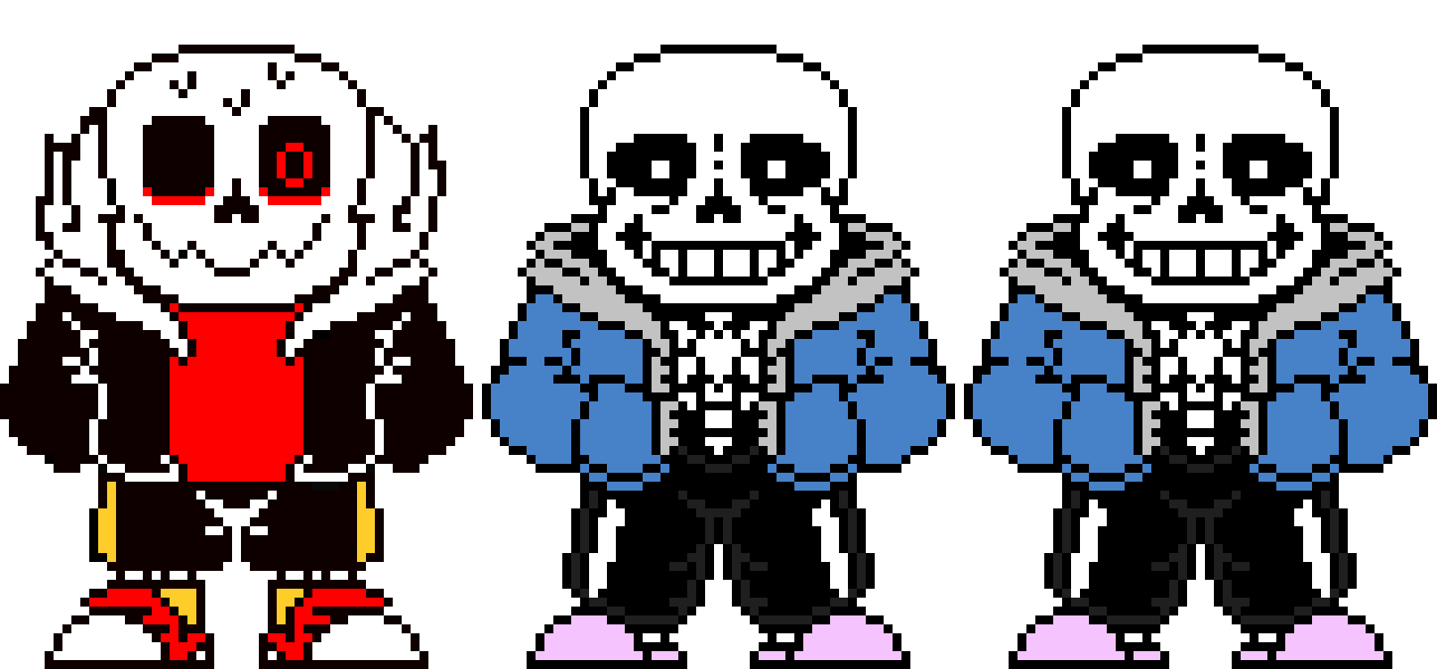 Making all 3 canon underfell sanses