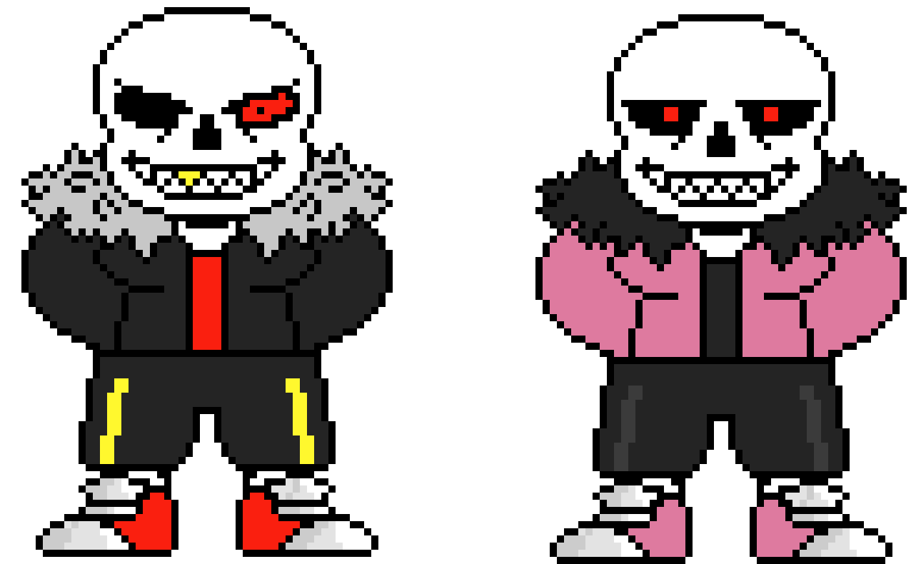 A UPDATE TO SwapSwapFell sans and FellSwapSwap sans and btw i was too lazy to make the shoes look right but anyways