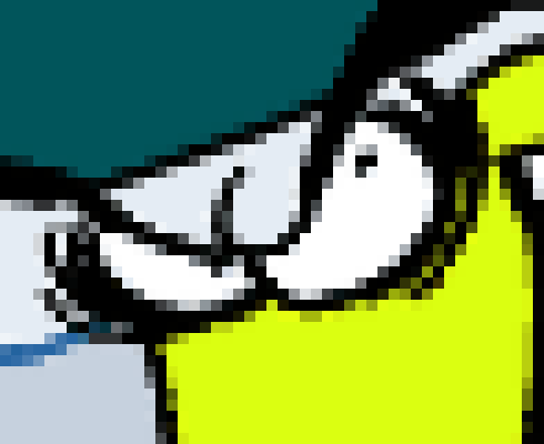 [689720] phases through a conveniently placed wall , grabs peely, and proceeds to give him the Mami Tomoe treatment