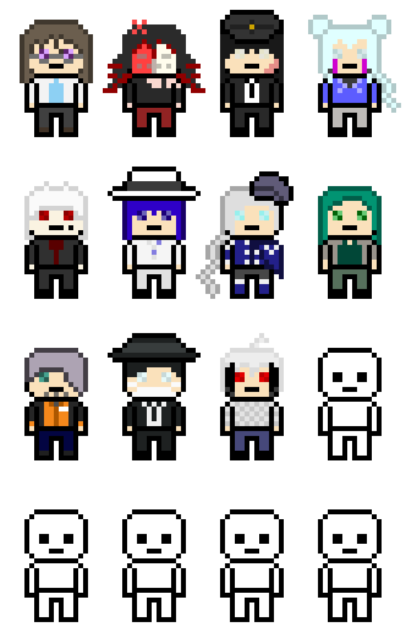 [ffc237] danganronpa pixel sprite base